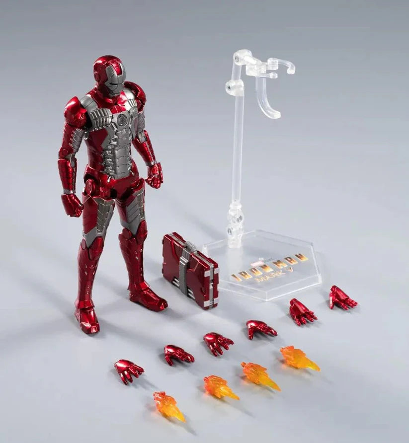 Iron Man Mark 5 Deluxe Action Figure 10cm – Marvel Suitcase Armor with Accessories