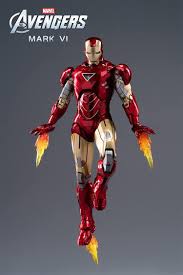 Iron Man Mark 6 Deluxe Action Figure 10cm – Avengers Armor with Effect Accessories
