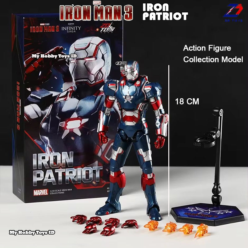 Iron Patriot Action Figure – ZD Toys Iron Man 3 1/10 Scale (18 CM)