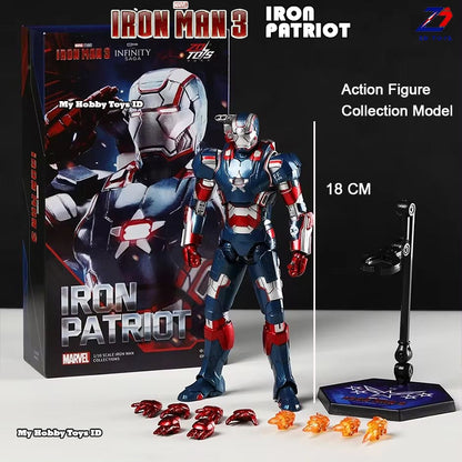 Iron Patriot Action Figure – ZD Toys Iron Man 3 1/10 Scale (18 CM)