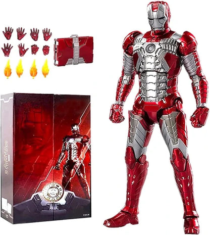 Iron Man Mark 5 Deluxe Action Figure 10cm – Marvel Suitcase Armor with Accessories