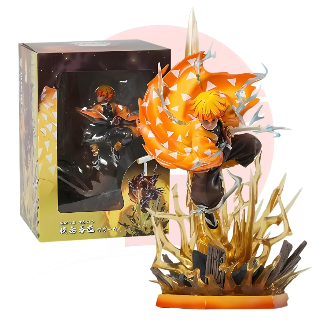 Zenitsu Lightning Action Figure 40cm – Demon Slayer Light-Up Collector Statue