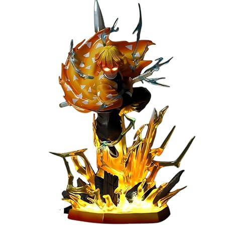 Zenitsu Lightning Action Figure 40cm – Demon Slayer Light-Up Collector Statue