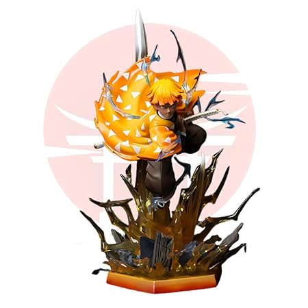 Zenitsu Lightning Action Figure 40cm – Demon Slayer Light-Up Collector Statue