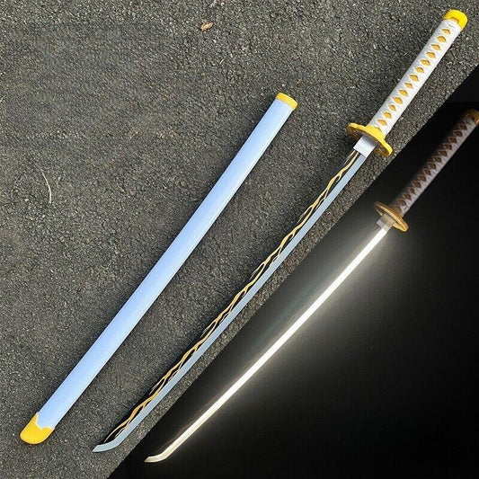 Demon Slayer LED wooden Katana 104 cm – Kimetsu no Yaiba Cosplay Sword - Drakon Lifestyle India