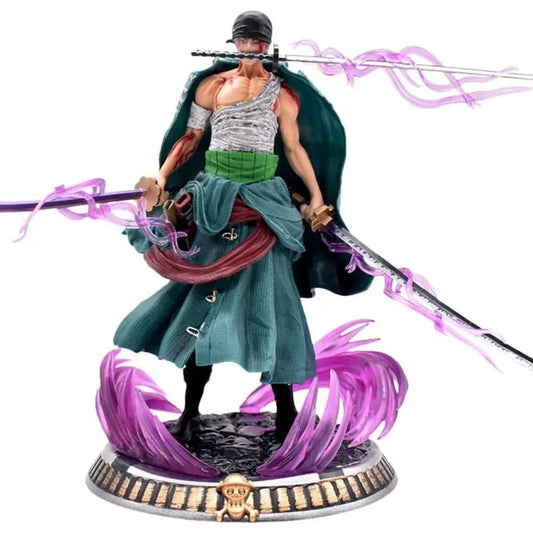 Roronoa Zoro Action Figure 24 cm – Katana Flame Effect One Piece Collectible - Drakon Lifestyle India