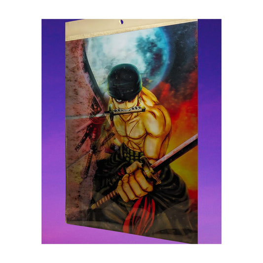 Roronoa Zoro Attack 3D Wall Poster – 30x40 CM One Piece Edition