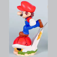 Super Mario 15 cm Collectible Figure – Jump Pose on Spiked Turtle Shell Base