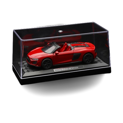 1:39 Scale Audi R8 Spyder V10 Diecast Model with Display Case – Red Car