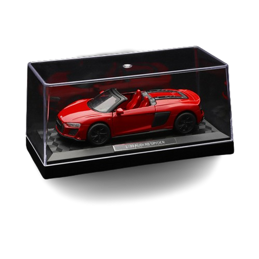 1:39 Scale Audi R8 Spyder V10 Diecast Model with Display Case – Red Car