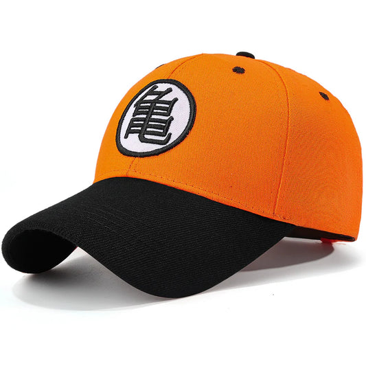 Dragon Ball Z Kanji Cap – Orange & Black Anime Adjustable Hat