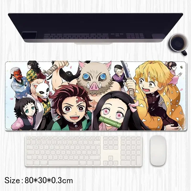 Demon Slayer Anime Extended Gaming Mouse Pad / Desk Mat – 80×30 cm - Drakon Lifestyle India