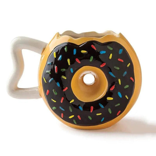 Donut-Shaped Ceramic Coffee Mug – Fun & Unique Gift - Drakon Lifestyle India