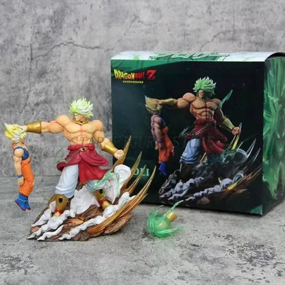 Dragon Ball Z Broly vs Goku 20 cm Diorama Statue with Swappable Head