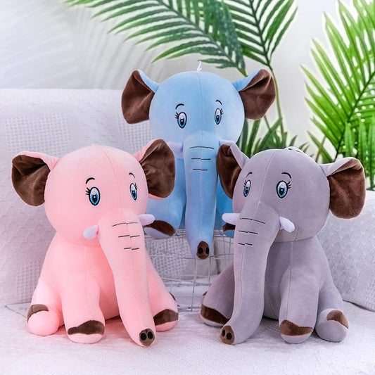 Super Soft Elephant Plush Toy – Adorable & Cuddly Cute Stuffed Plushie (30cm) - Drakon Lifestyle India