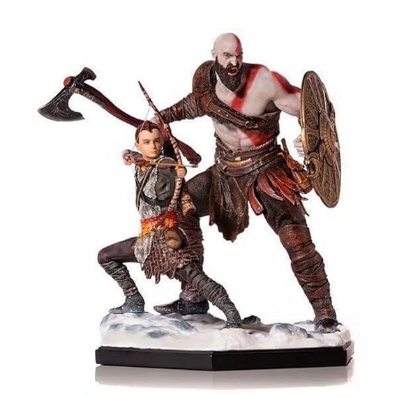 God of War Kratos & Atreus 20 cm Diorama Statue – Leviathan Axe and Guardian Shield