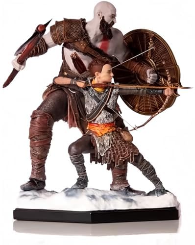 God of War Kratos & Atreus 20 cm Diorama Statue – Leviathan Axe and Guardian Shield