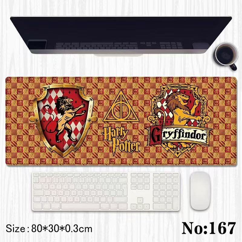 Harry Potter Gryffindor House Crest Desk Mat - Lion Shield Magic Wide Pad