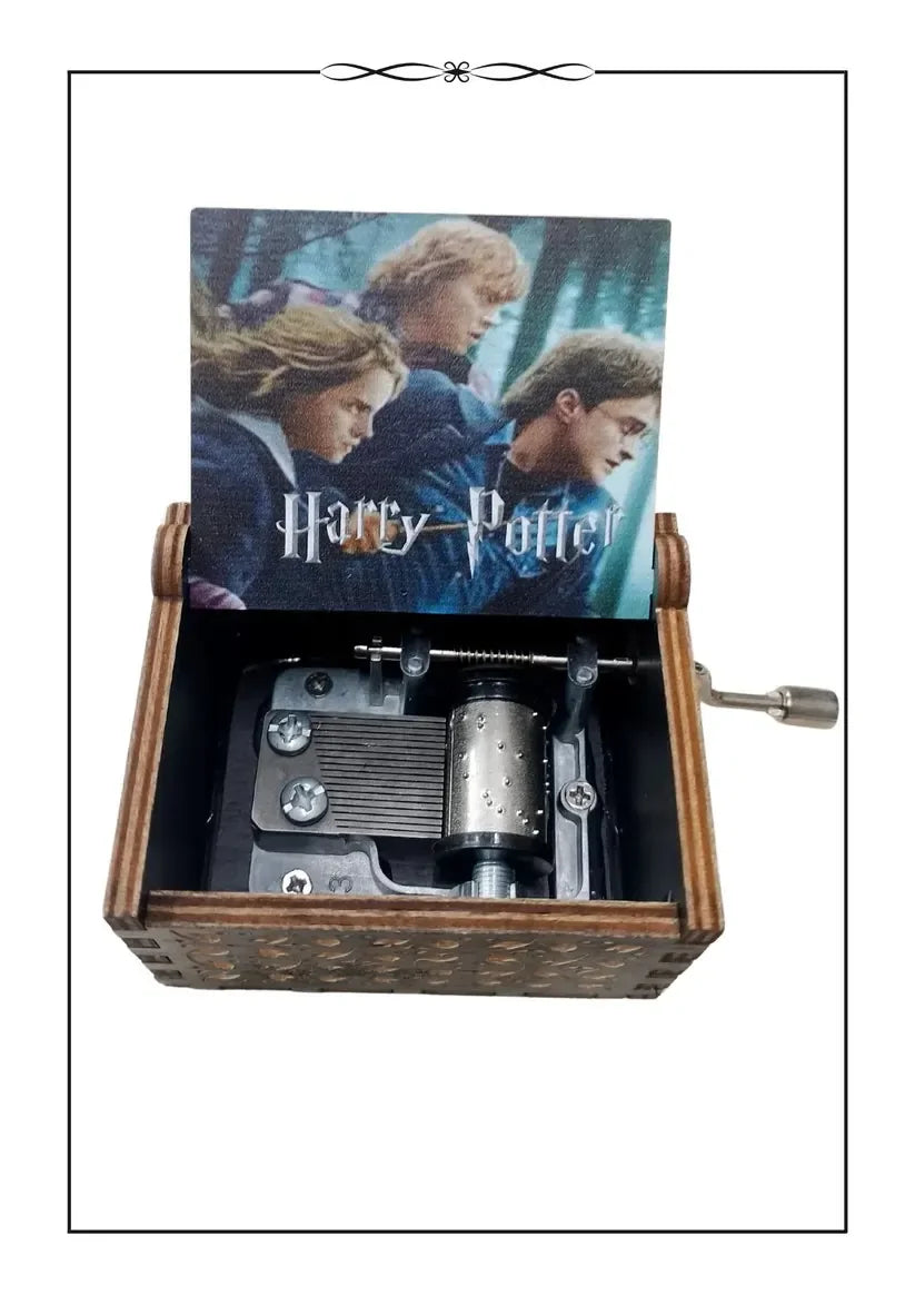 Harry Potter Wooden Hand-Crank Music Box | Wizarding Collectible - Drakon Lifestyle India