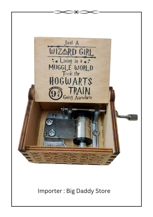 Harry Potter Hogwarts Express Music Box - Muggle Wizard Girl Platform 9¾ Crank