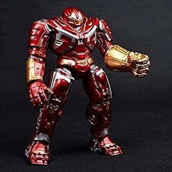 Hulkbuster Iron Armor 20 cm Die‑Cast Look Figure with Rocky Display Base – Red/Gold