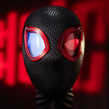 Spider Visor Black Mask with Red Moving Eye Flicker LED – Ring Remote Control