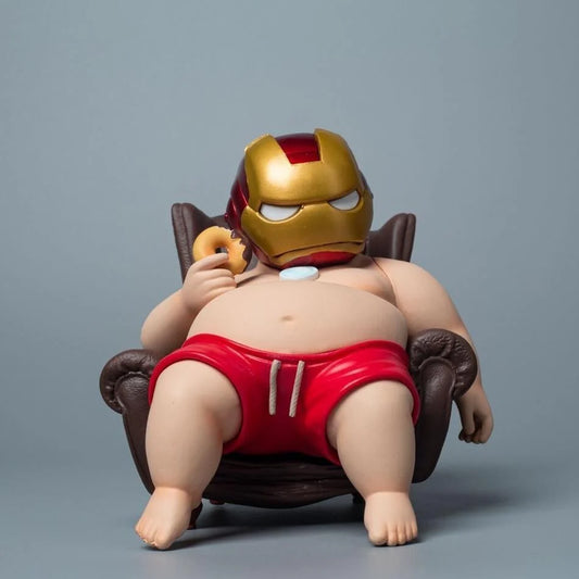 Funny Chubby Iron Man Couch Sitting Action Figure – Lazy Style Collectible