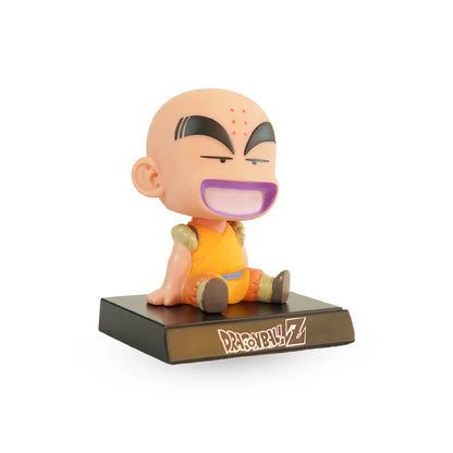 Dragon Ball Z Krillin Bobblehead – 11 cm Laughing Chibi on Logo Base