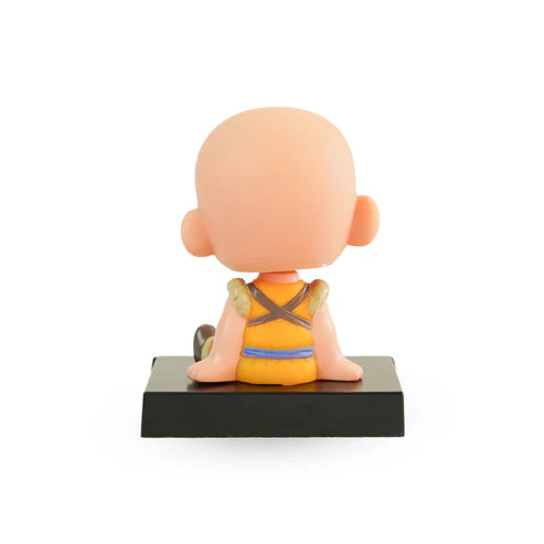 Dragon Ball Z Krillin Bobblehead – 11 cm Laughing Chibi on Logo Base