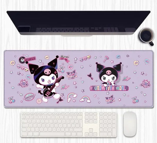 Sanrio Kuromi Rock World Guitar Desk Mat - Purple Kawaii Music Epic Wide Pad