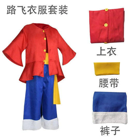 One Piece Monkey D. Luffy Inspired Cosplay Costume Set - Drakon Lifestyle India