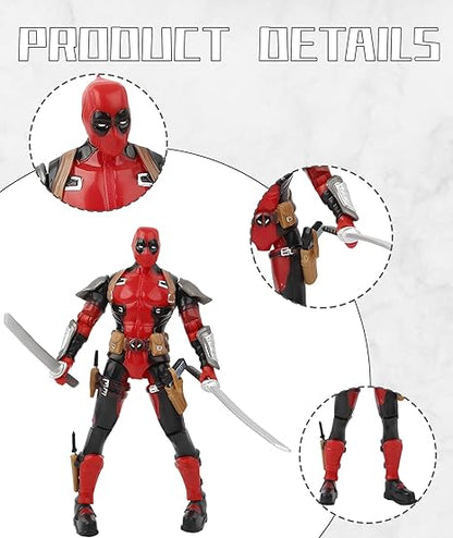 Marvel Deadpool 18 cm Articulated Action Figure with Dual Katanas & Holsters