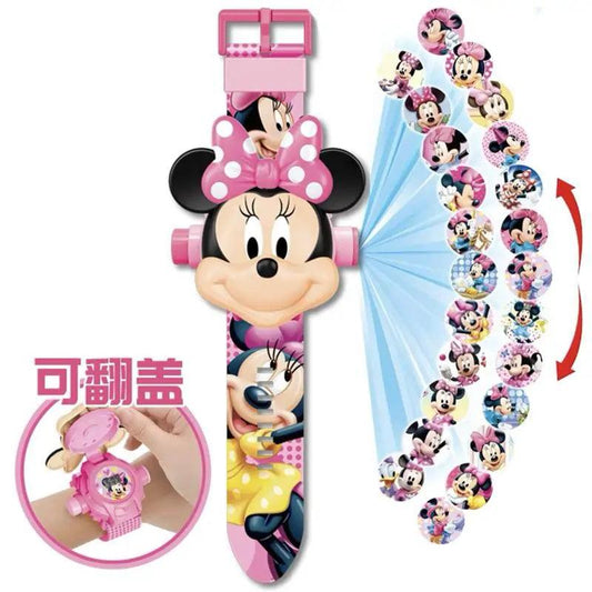 Kids Minnie Mouse Projector Watch – 24 Image Projection & Flip Cover - Drakon Lifestyle India