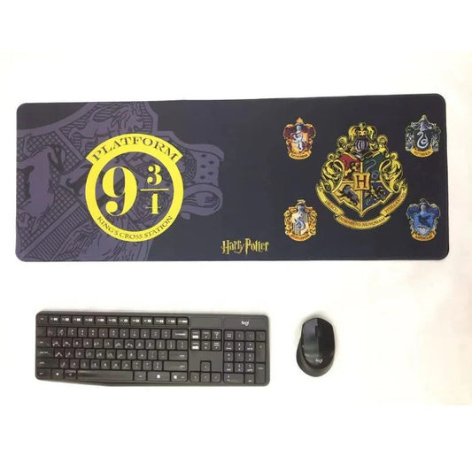 Magic Boy HP Logo Mouse Pad – Hogwarts House Crests XL Desk Mat