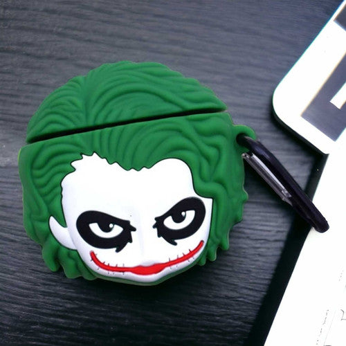 Joker Face AirPods Pro Silicone Case with Keyring – Cartoon Protective Cover