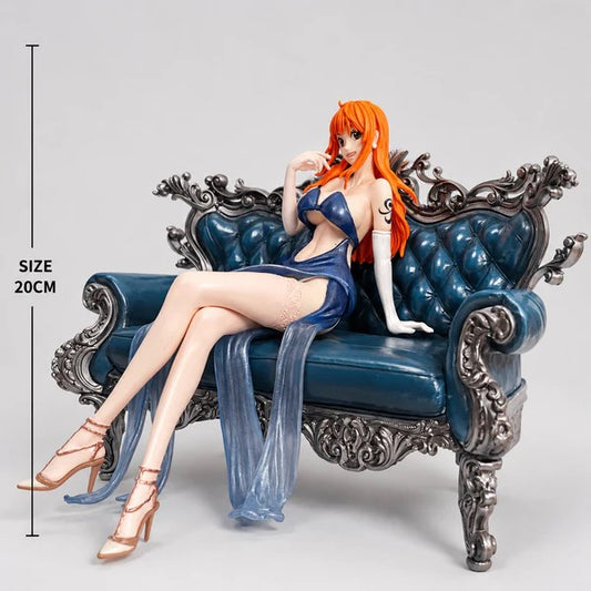 One Piece Nami Luxury Sofa Figure – 20CM Anime Collectible Statue