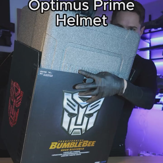 Transformers Optimus Prime helmet LED lighting effect voice remote control collectible