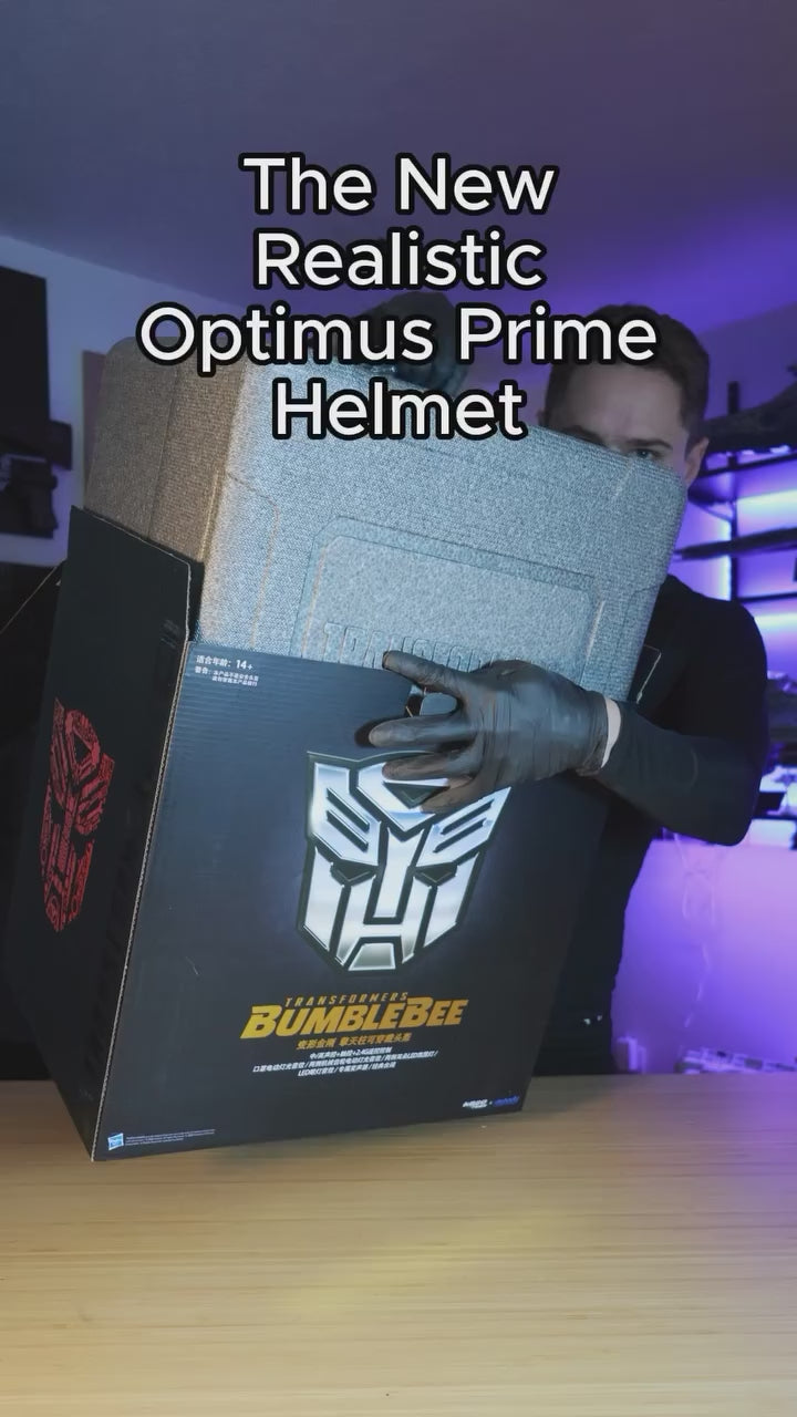 Transformers Optimus Prime helmet LED lighting effect voice remote control collectible