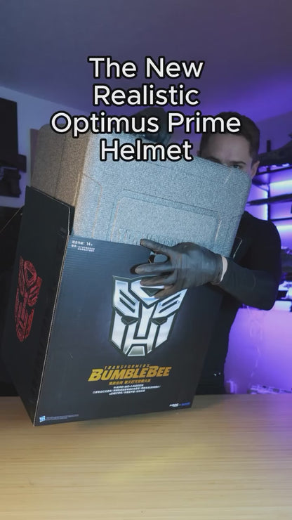 Transformers Optimus Prime helmet LED lighting effect voice remote control collectible