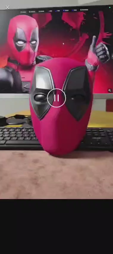 Deadpool LED Mask with Finger Remote – Eye Blink & Light-Up Cosplay
