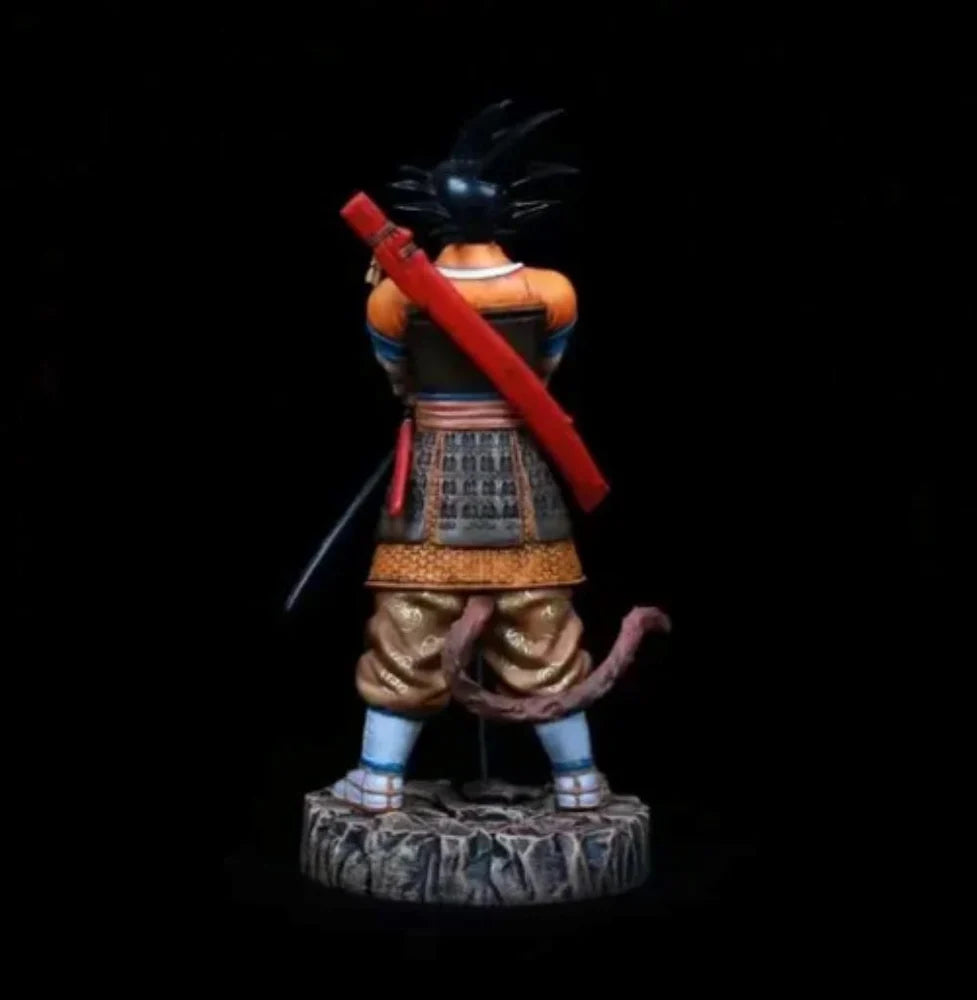 Dragon Ball Samurai Goku 29 cm PVC Statue with Katana and Stone Base