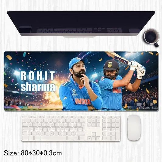 Rohit Sharma Extended Gaming Mouse Pad / Desk Mat – 80x30 cm | Cricketer Special Edition - Drakon Lifestyle India
