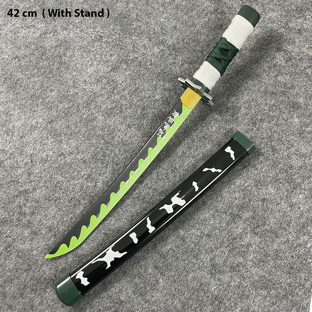 Demon Slayer-Sanemi Inspired Mini Wooden Katana – 42 cm Anime Display Replica