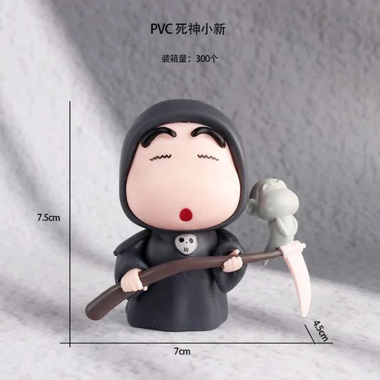 Shinchan Grim Reaper Halloween PVC Figure – 7.5 cm | Mini Desk Collectible - Drakon Lifestyle India