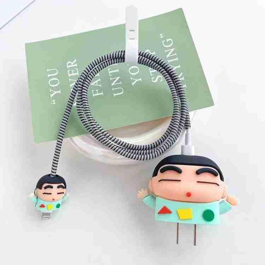 Shinchan 20W iPhone Charger Silicone Case – Cartoon Edition - Drakon Lifestyle India