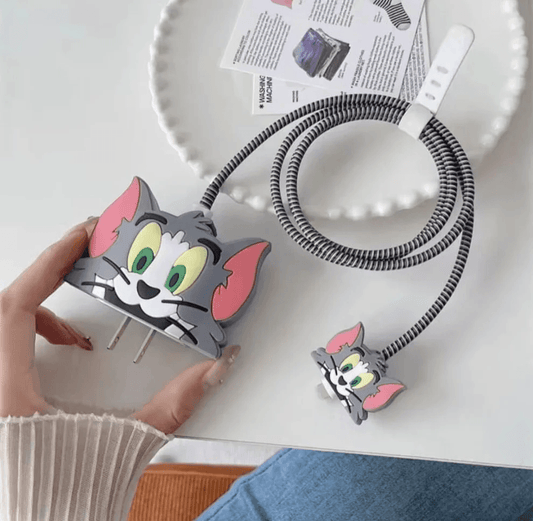 Tom 20W iPhone Charger Silicone Case – Tom & Jerry Cartoon Edition - Drakon Lifestyle India