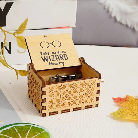 Harry Potter "You Are A Wizard Harry" Music Box - Glasses Lightning Quote Crank
